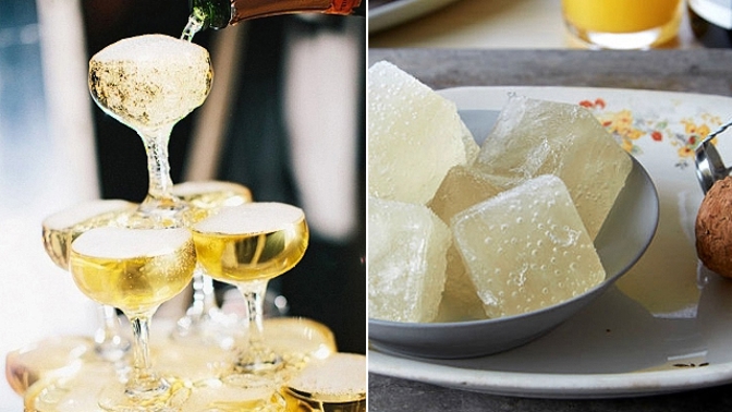 Zmrzlá kostka šampaňského není to, co zmrzlá kostka vody. Abyste neměli nazítří kocovinu...