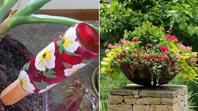 Tyto jednoduché zavlažovače mohou plnit i dekorační funkci.