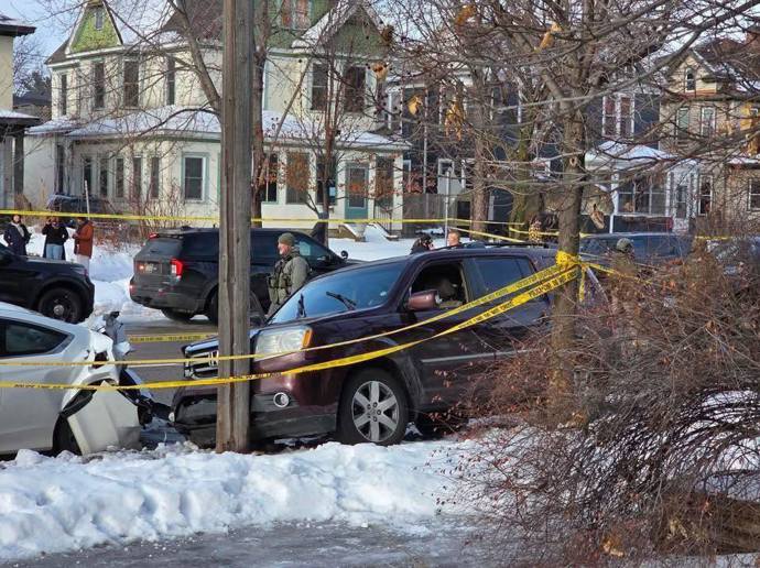 Místo, kde došlo k zastřelení Renee Nicole Good.