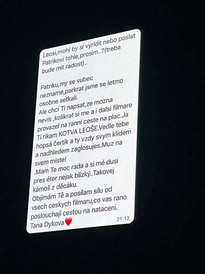 Na koncertě pro Patrika Hezuckého došlo k odhalení dojemného vzkazu od Tatiany Dykové. 