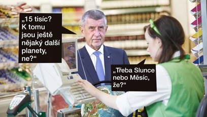 FOTO: TMBK si yvstřelil z Andreje Babiše.