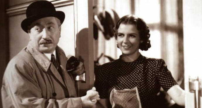 Jiřina Steimarová a Jaroslav Marvan ve filmu Paklíč z roku 1944