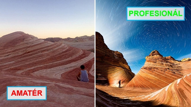 Rozdíly mezi snímky profesionálů a amatérů jsou patrné na první pohled.