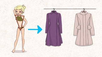 Připomíná váš trup obrácený trojúhelník? Sáhněte po kabátech áčkového nebo peplum střihu.