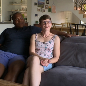 Lucie se svým manželem.