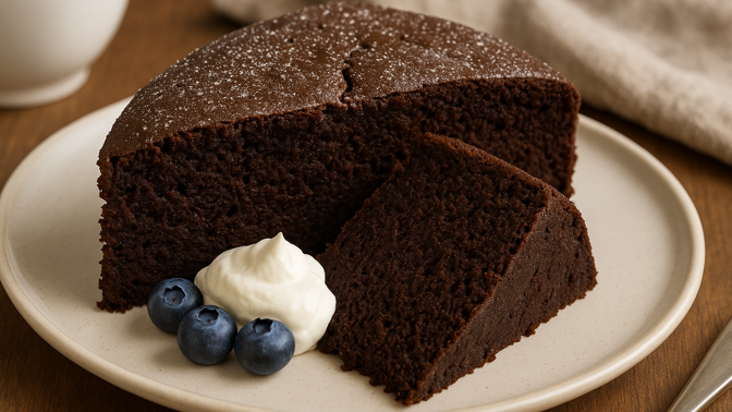 Ovesný čokoládový dort: Sytý a zdravější dezert na dopoledne