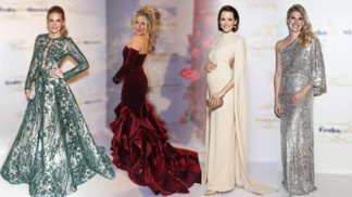 Nejkrásnější róby z Česko-Slovenského plesu: Trendy sametem ohromila Perkausová, stříbrnými flitry zase Sestini-Hlaváčková