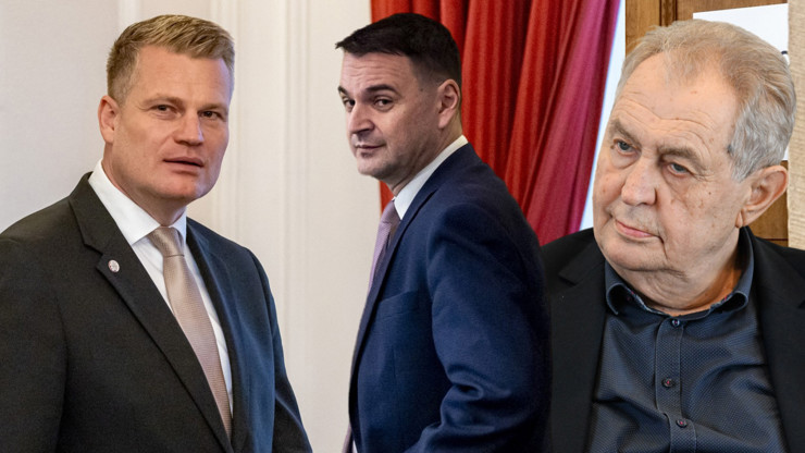 Filip Turek a Petr Macinka se dopoledne sešli u Miloše Zemana.