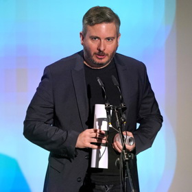 Film Na plech získal Českého lva od fanoušků. Převzal ho režisér Martin Pohl alias Řezník. 