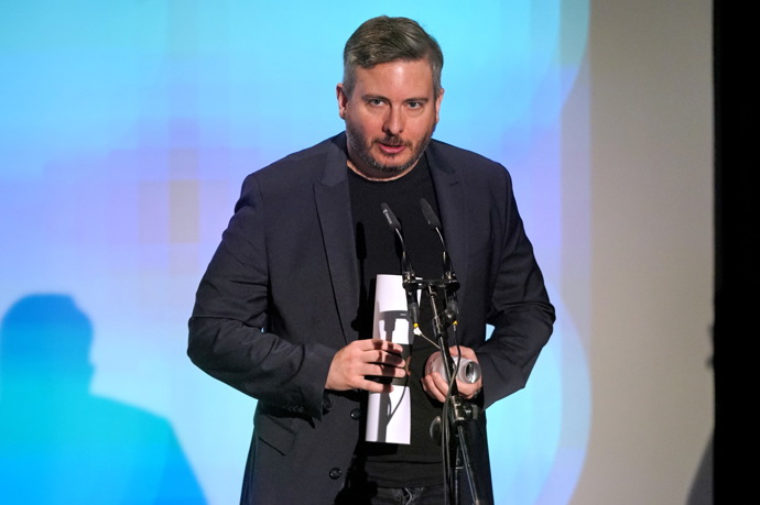 Film Na plech získal Českého lva od fanoušků. Převzal ho režisér Martin Pohl alias Řezník. 