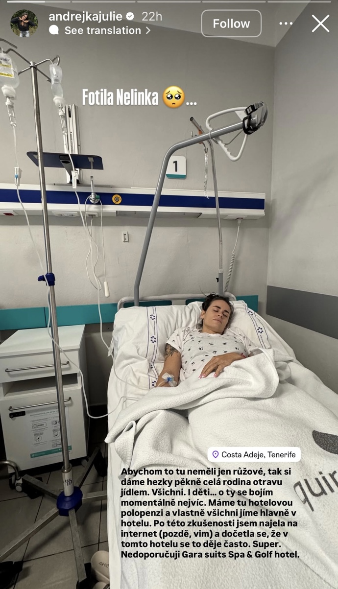 Andrea Nguyen je v nemocnici. 