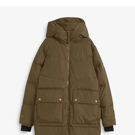 Vodopudivý péřový kabát s reflexními prvky, bonprix, 2249 Kč