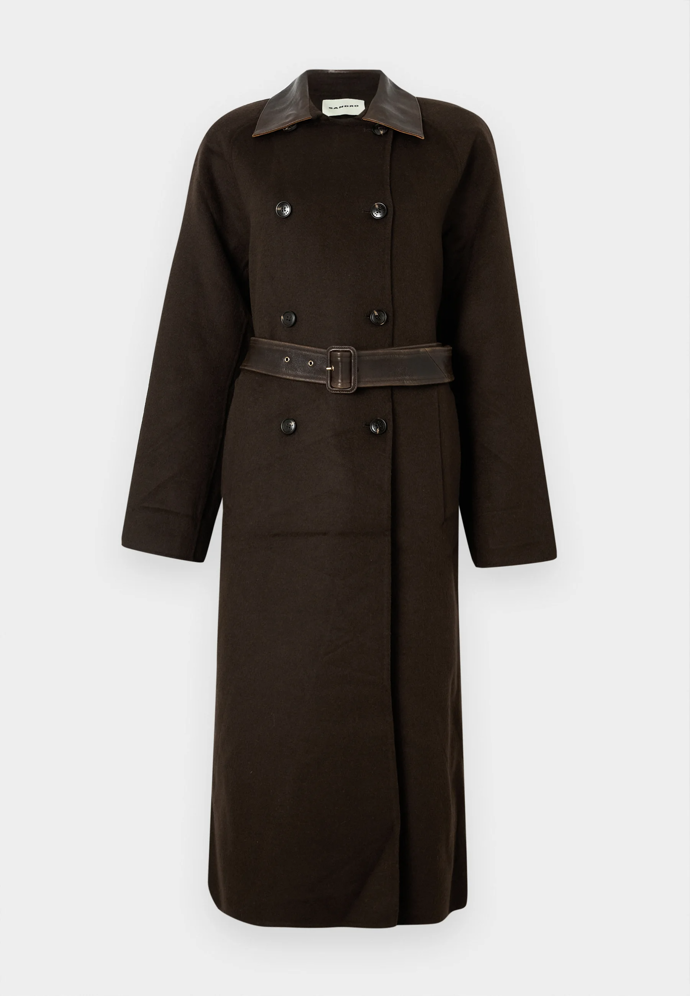 Kabát s kontrastní páskem, sandro, 17950 Kč