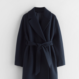 Volný vlněný kabát s páskem, & Other Stories, 6490 Kč