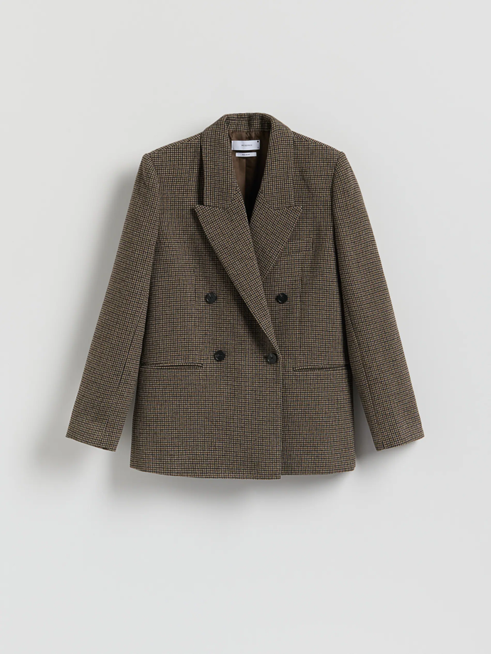 Dvouřadý blejzr s příměsí vlny, Reserved, 2399 Kč