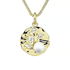 Stříbrný perlový přívěsek s bílými topazy Alex, Eppi, 2490 Kč