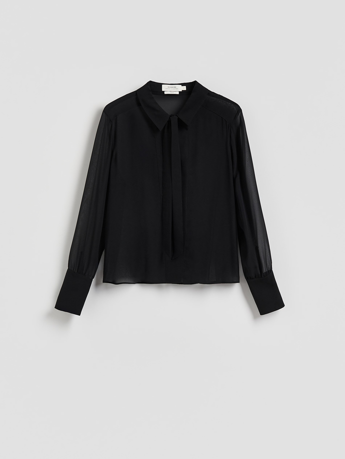 Hedvábná košile s mašlí, Reserved, 2399 Kč