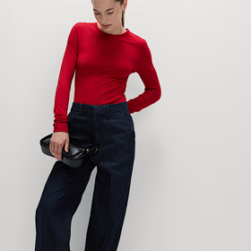 Džínové kalhoty s širokými nohavicemi, Marks&Spencer, 1799 Kč