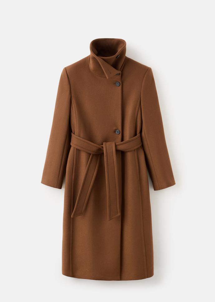 Kabát z vlny s páskem, Mango, 4999 Kč