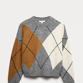 Svetr se vzorem argyle a vlnou, Marks&Spencer, 1299 Kč