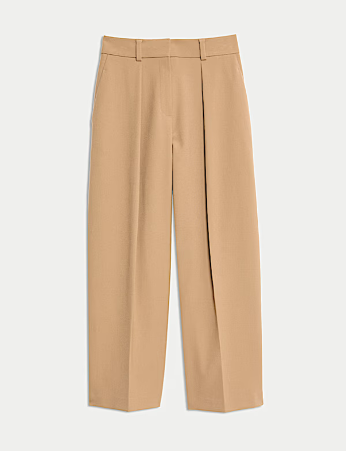 Kalhoty s rovnými nohavicemi s příměsí vlny, Marks&Spencer, 2999 Kč