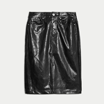 Vinylová sukně áčkového střihu v délce ke kolenům, Marks&Spencer, 1199 Kč