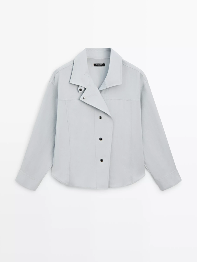 Splývavá košile s detaily knoflíků, Massimo Dutti, 1999 Kč