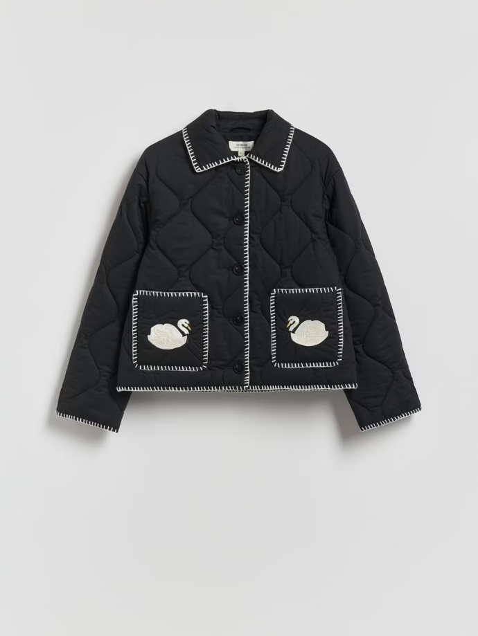 Bunda s kontrastním zakončením, Reserved, 1399 Kč