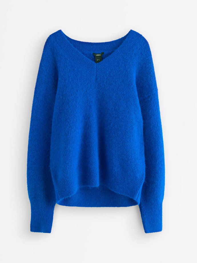 Pletený svetr s výstřihem do V, Lindex, 999 Kč