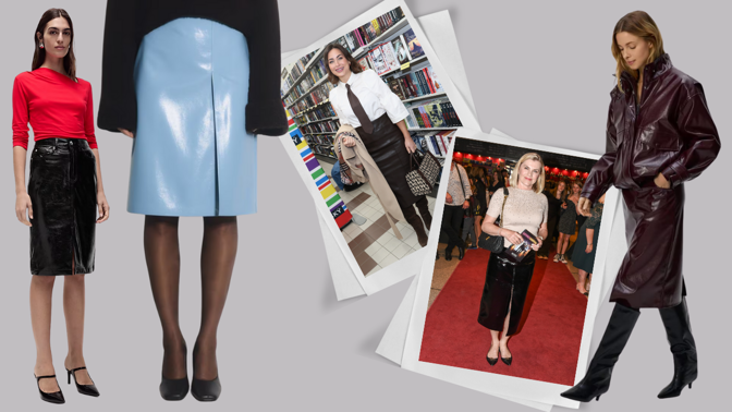 Jedna sukně, kterou unosíte odteď až do jara: Kožený vzhled sedí k punčocháčům i nahé noze