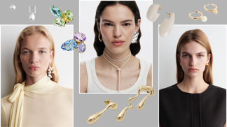 Dokonalé náušnice pro rok 2026? Asymetrické tvary s kameny, perlami i řetízky
