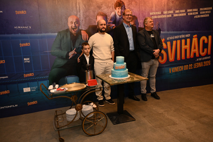 Tomáš Jeřábek na premiéře filmu Šviháci.