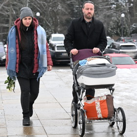 Rodina a přátelé přišli dát sbohem Pavlu Nečasovi.