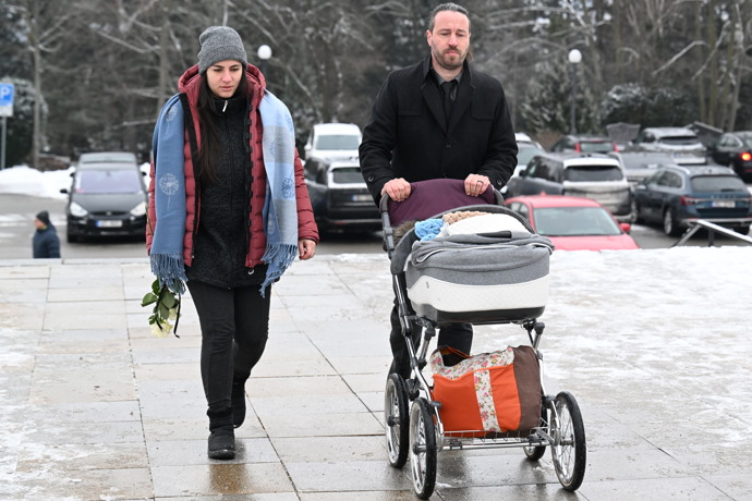 Rodina a přátelé přišli dát sbohem Pavlu Nečasovi.