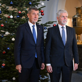 Petr Pavel a Andrej Babiš na Pražském Hradě.
