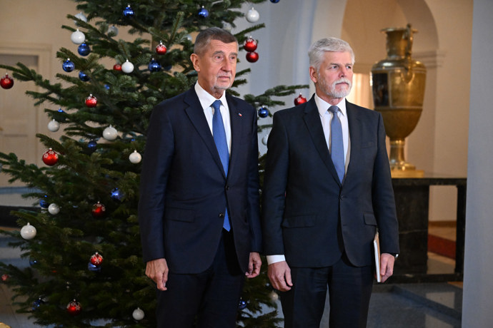 Petr Pavel a Andrej Babiš na Pražském Hradě.