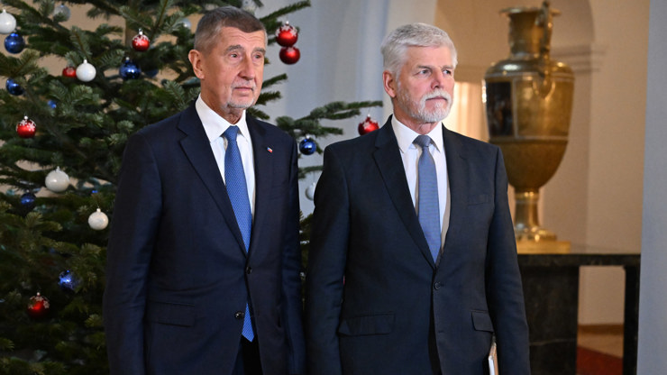Petr Pavel a Andrej Babiš na Pražském Hradě.