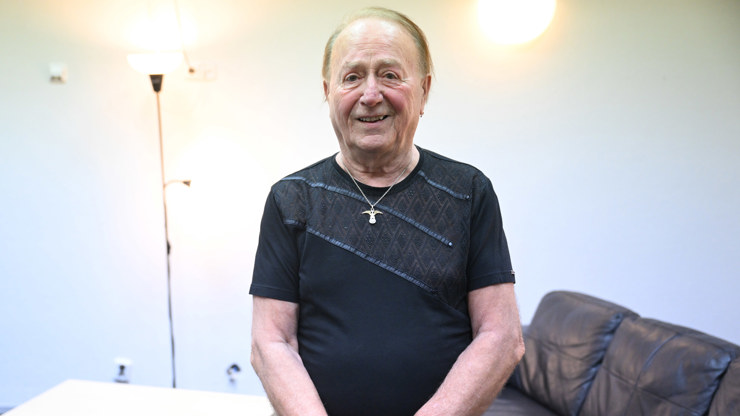 Petr Janda rozdával úsměvy. 