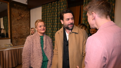 FOTO: Václav Neužil dorazil na premiéru Metoda Markovič: Straka po boku své ženy Lenky.