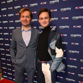 Maxmilián Kocek a Petr Lněnička na premiéře k nové Metodě Markovič.