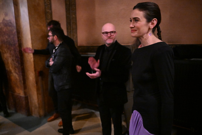 Sarah Haváčová na premiéře Metoda Markovič: Straka.