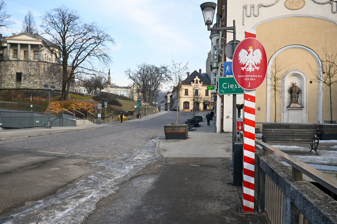 Český Těšín leží přímo na hranici s Polskem.