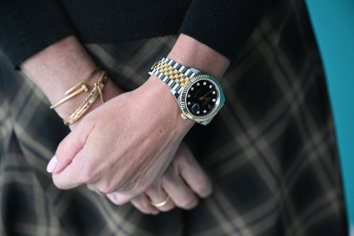 Agáta Hanychová má luxusní doplňky.