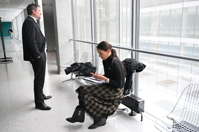 Agáta Hanychová u soudu.