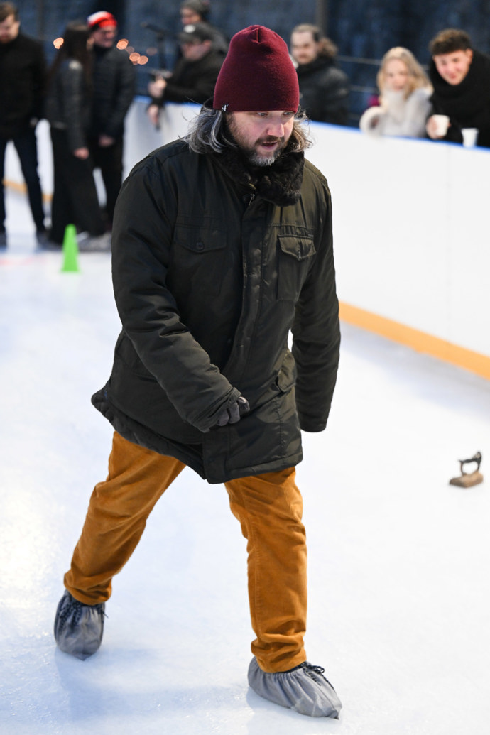 Felix Slováček mladší na ledě.