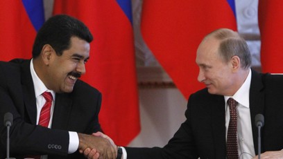 FOTO: Setkání venezuelského prezidenta Nicoláse Madura a ruského vůdce Vladimira Putina z roku 2013.