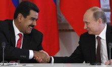 Setkání venezuelského prezidenta Nicoláse Madura a ruského vůdce Vladimira Putina z roku 2013.