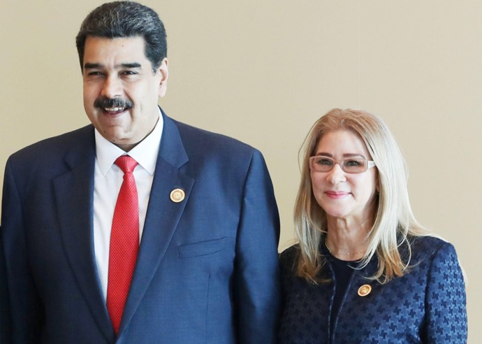 Nicolas Maduro se svou ženou Ciliou Flores.