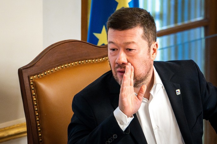 Předseda sněmovny Tomio Okamura.