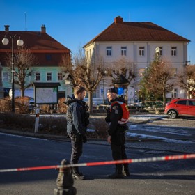 Městečko Chřibská po tragické střelbě.